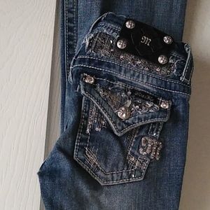 Girls size 10 miss me boot cut jeans
